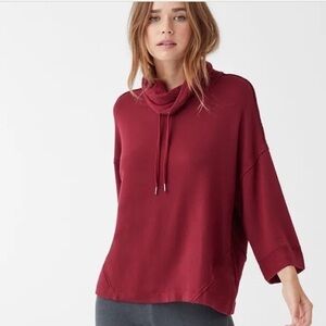 SPLENDID Cowl Neck Burgundy long Sleeve Sweater size S